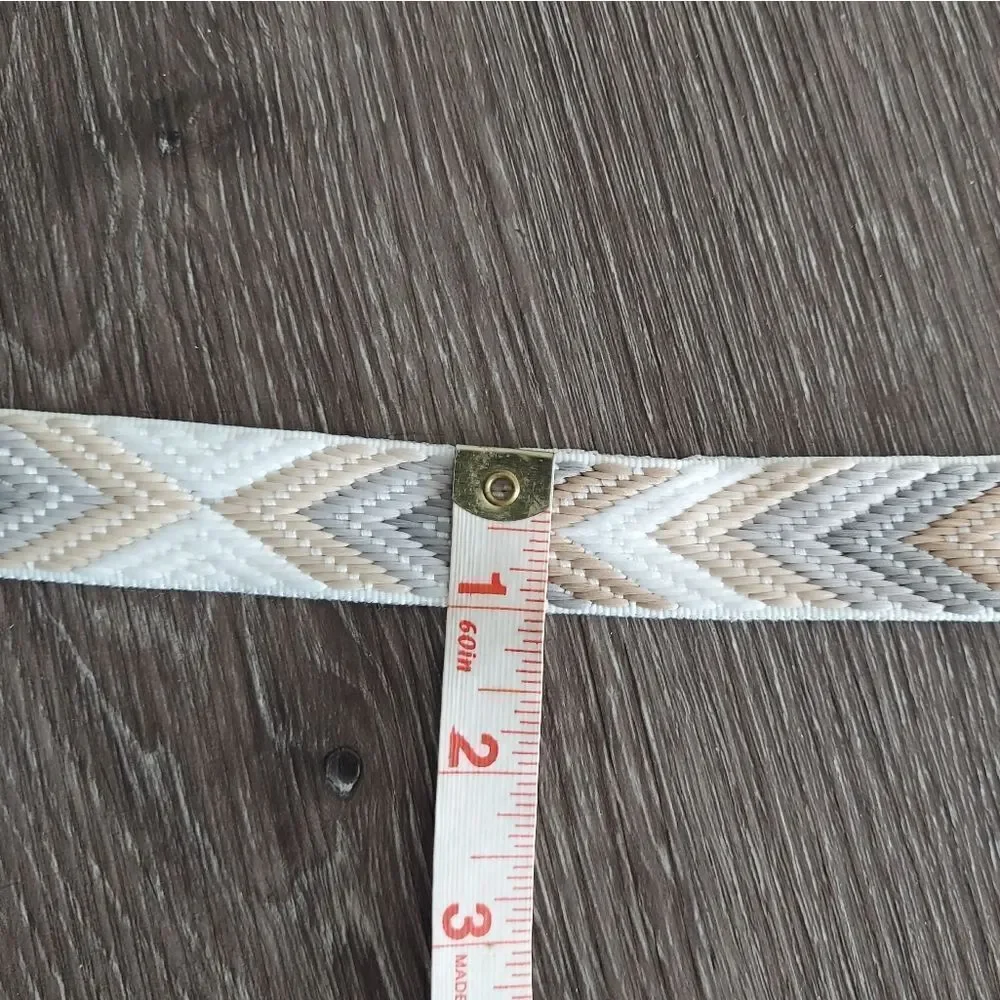 J Crew Chevron Pattern Belt Medium EUC